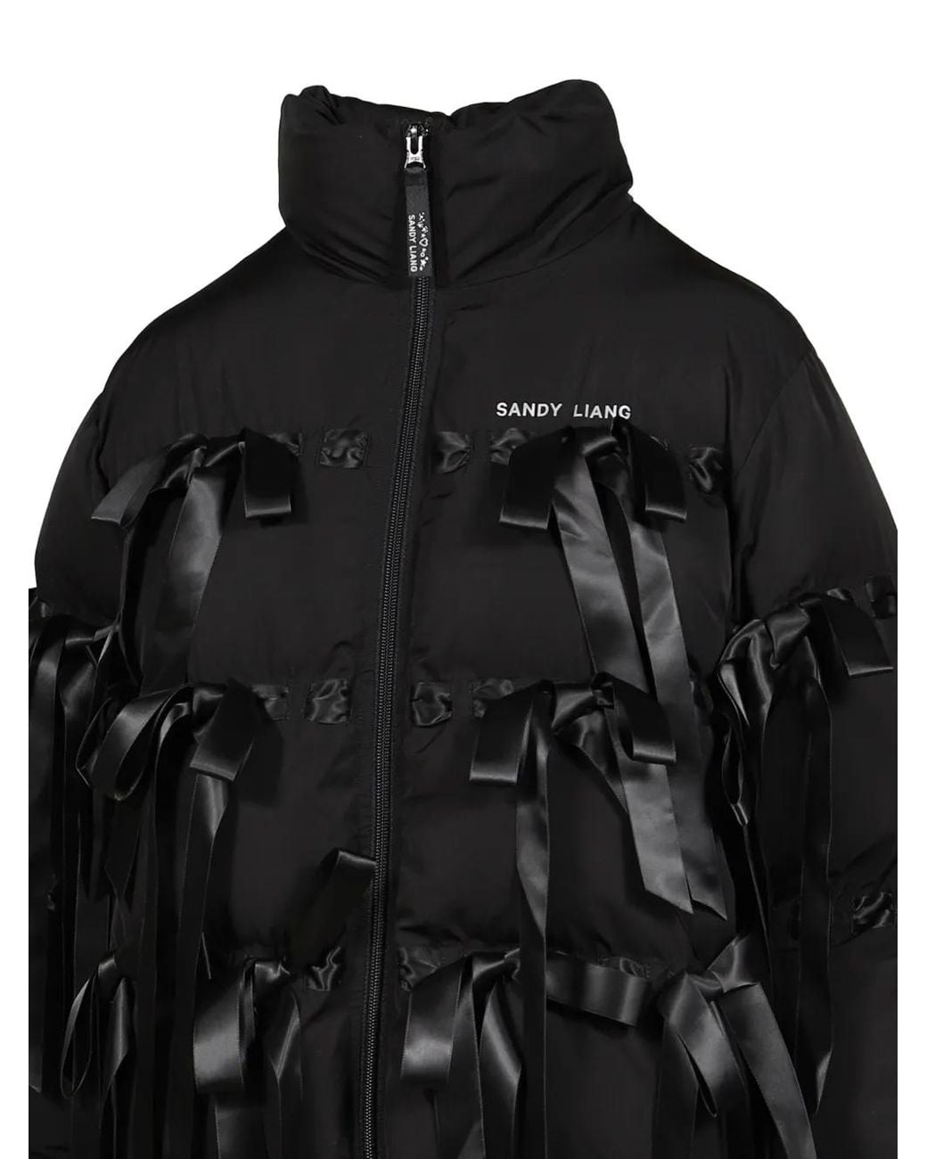 Sandy Liang Black Visby Puffer Jacket