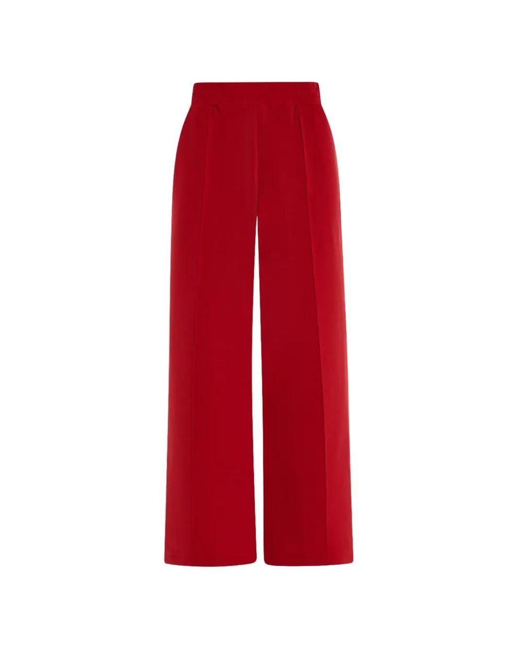 Varley Red Wide-Leg Track Pants