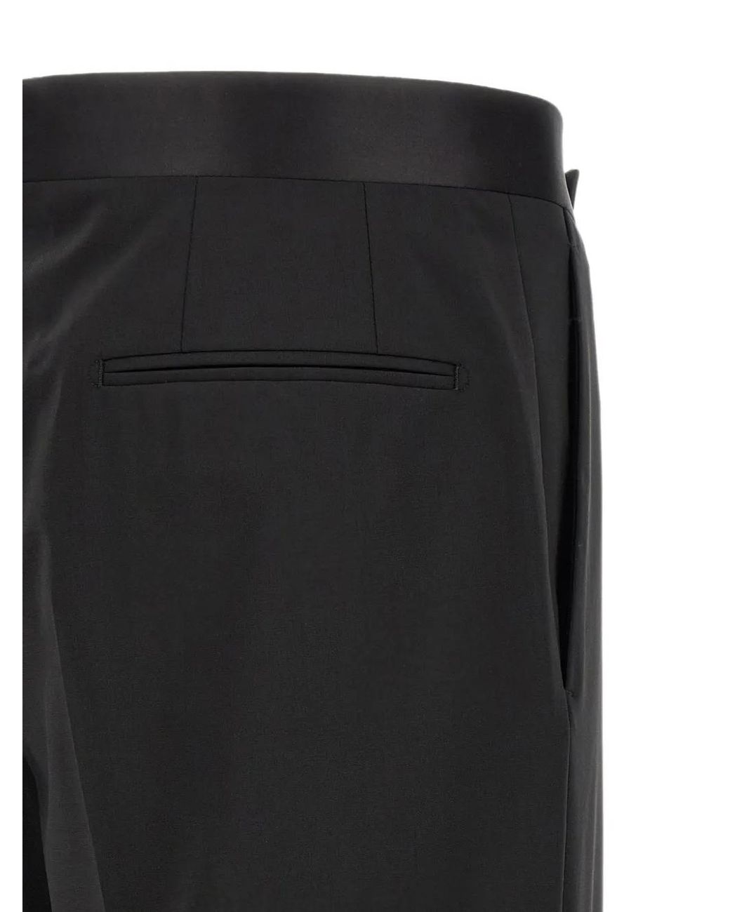 Lardini Black Double-Breasted Satin-Trim Suit for men