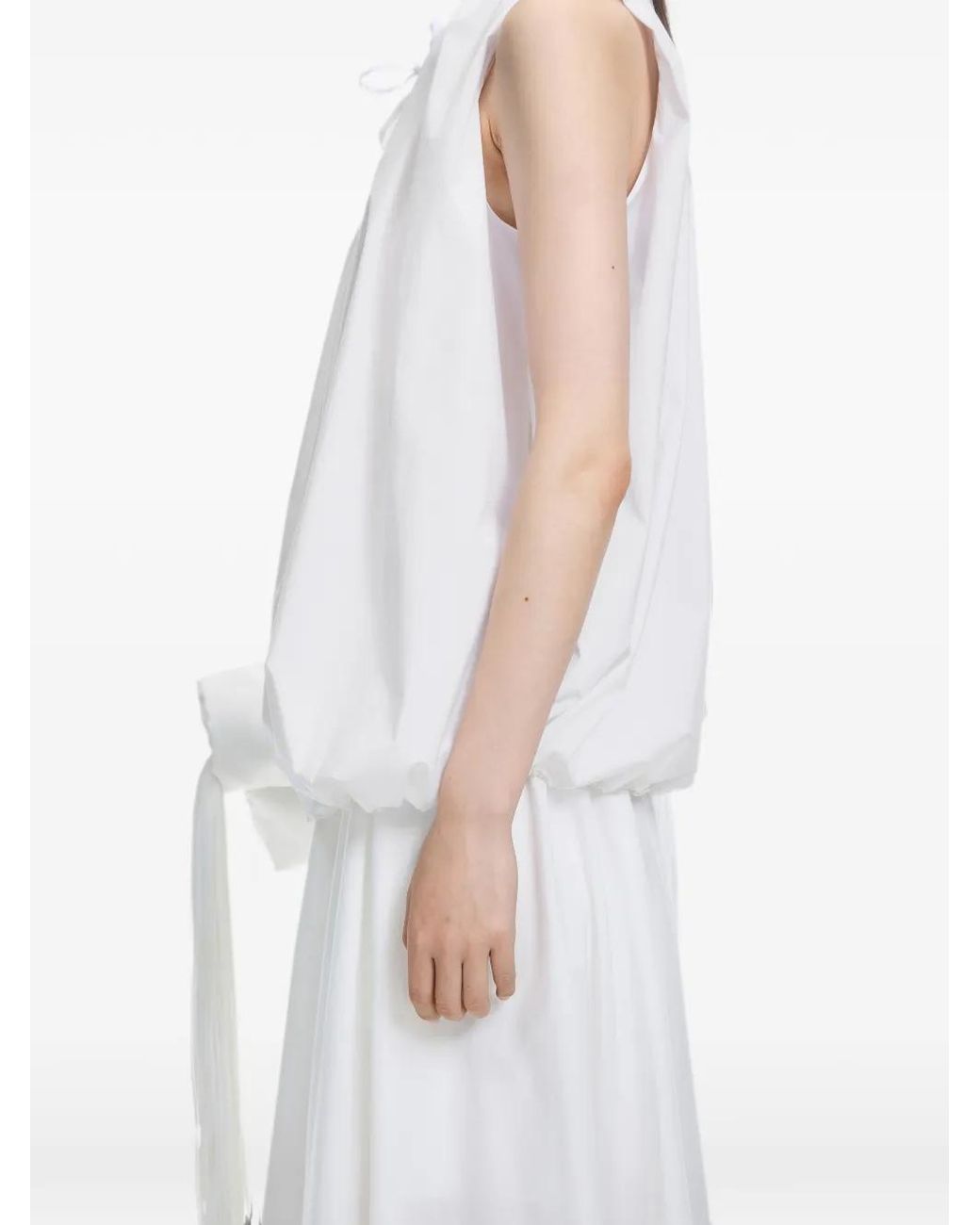 JNBY White Drawstring-Detail Blouse