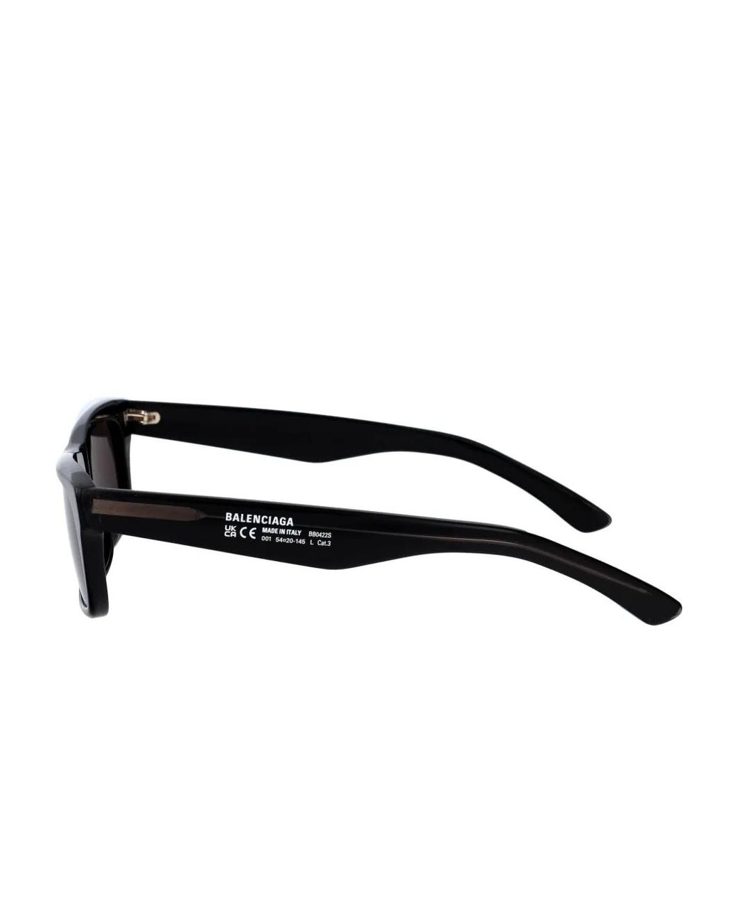 Balenciaga Black Rectangle Sunglasses for men