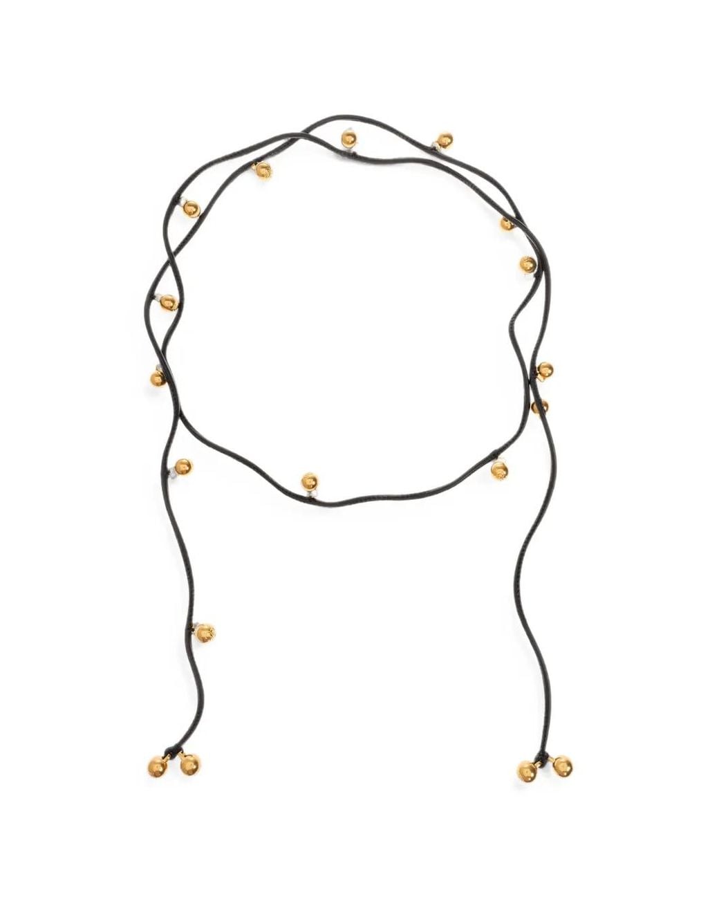 By Malene Birger White Vella Charm-Embellished Leather Belt
