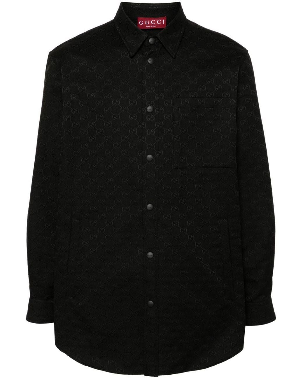 Gucci Gg Canvas Shirt in Black for Men | Lyst UK