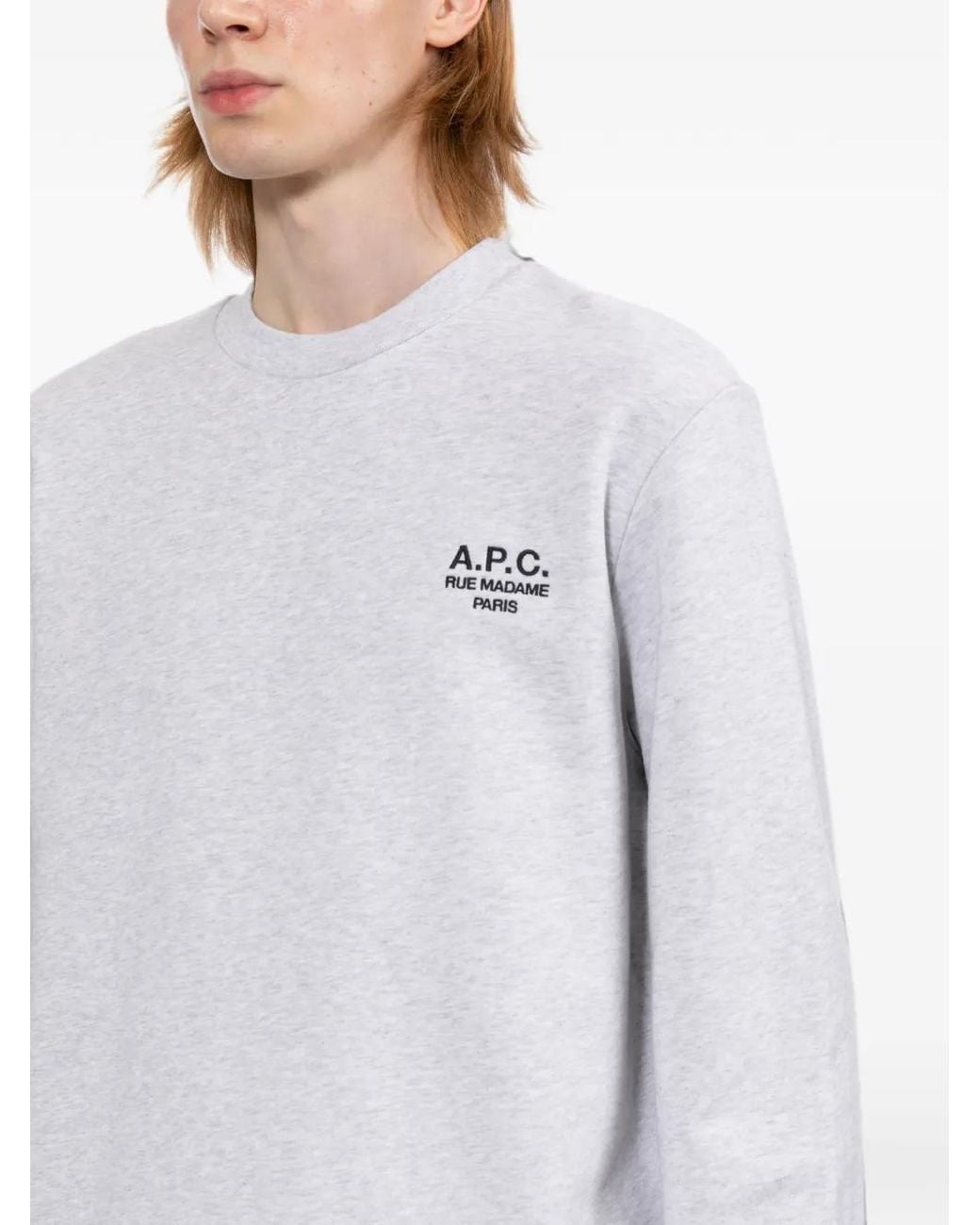A.P.C. White Standard Rue Madame Sweatshirt for men