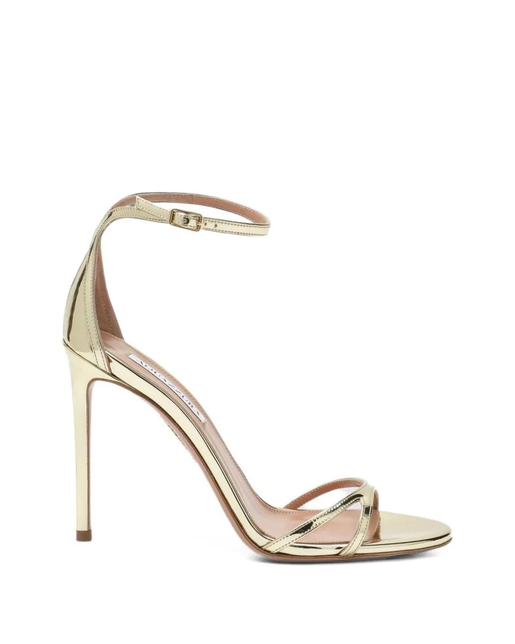 Aquazzura Metallic Nuda Sandals 105