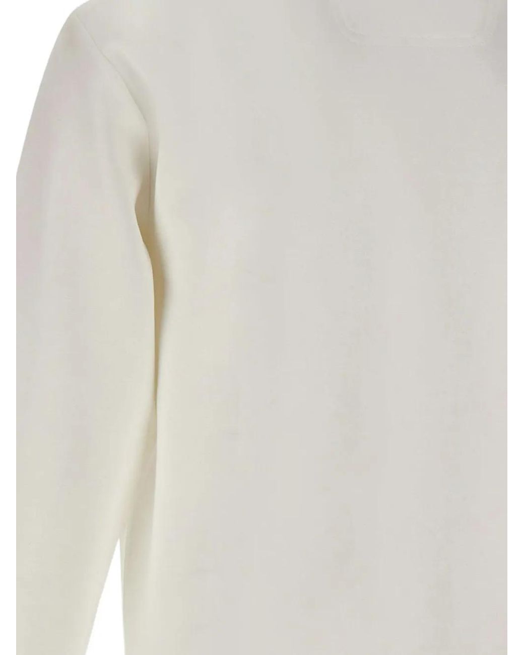Boss White Tonal-Logo Sweatshirt for men