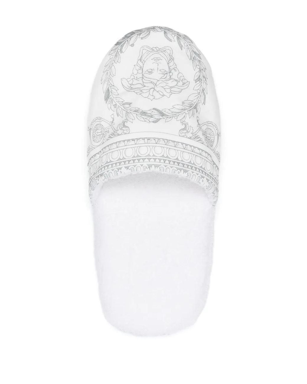 Versace White I Love Baroque Slippers