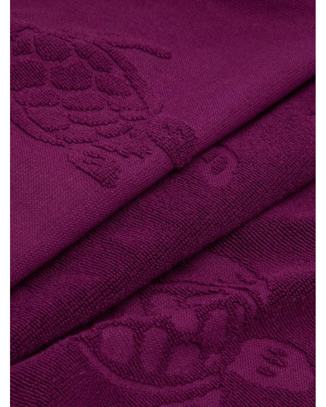 Vilebrequin Purple Jacquard-Turtle Towel
