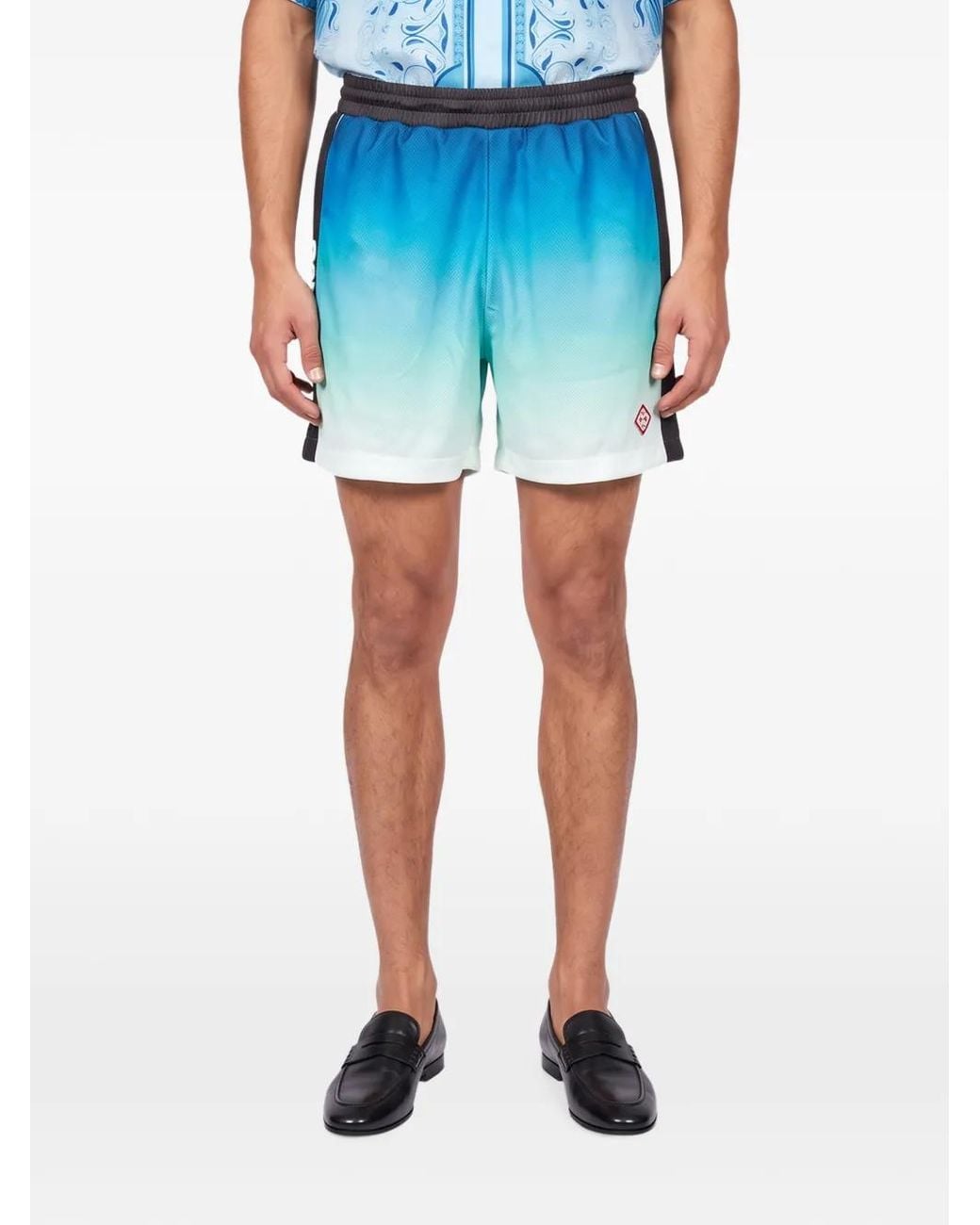 Casablanca Blue Gradient Football Shorts for men