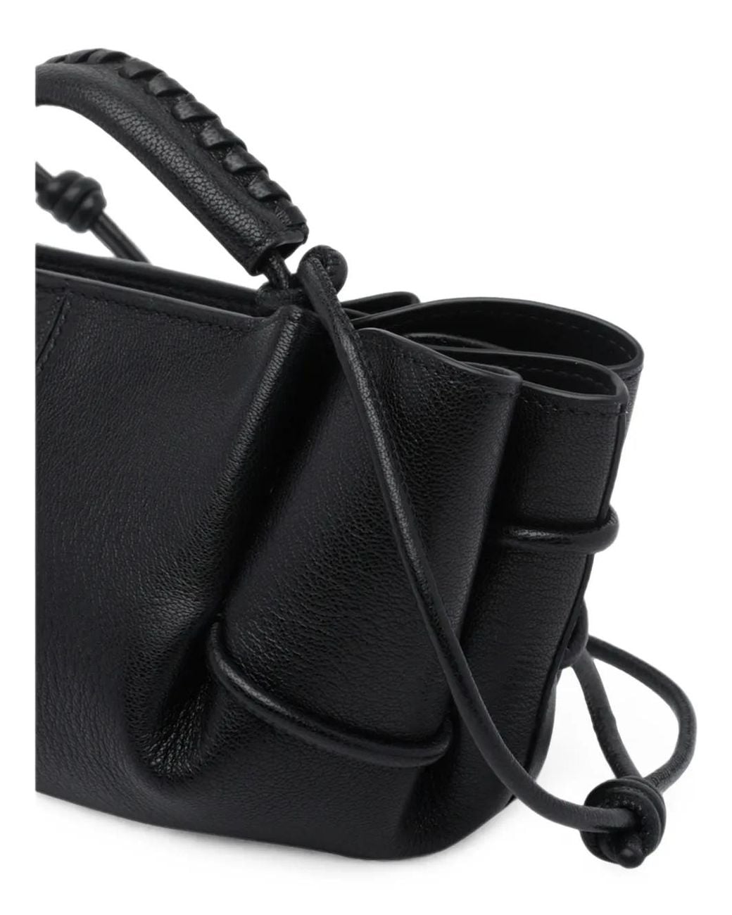 Hereu Black Mini Arta Leather Tote Bag