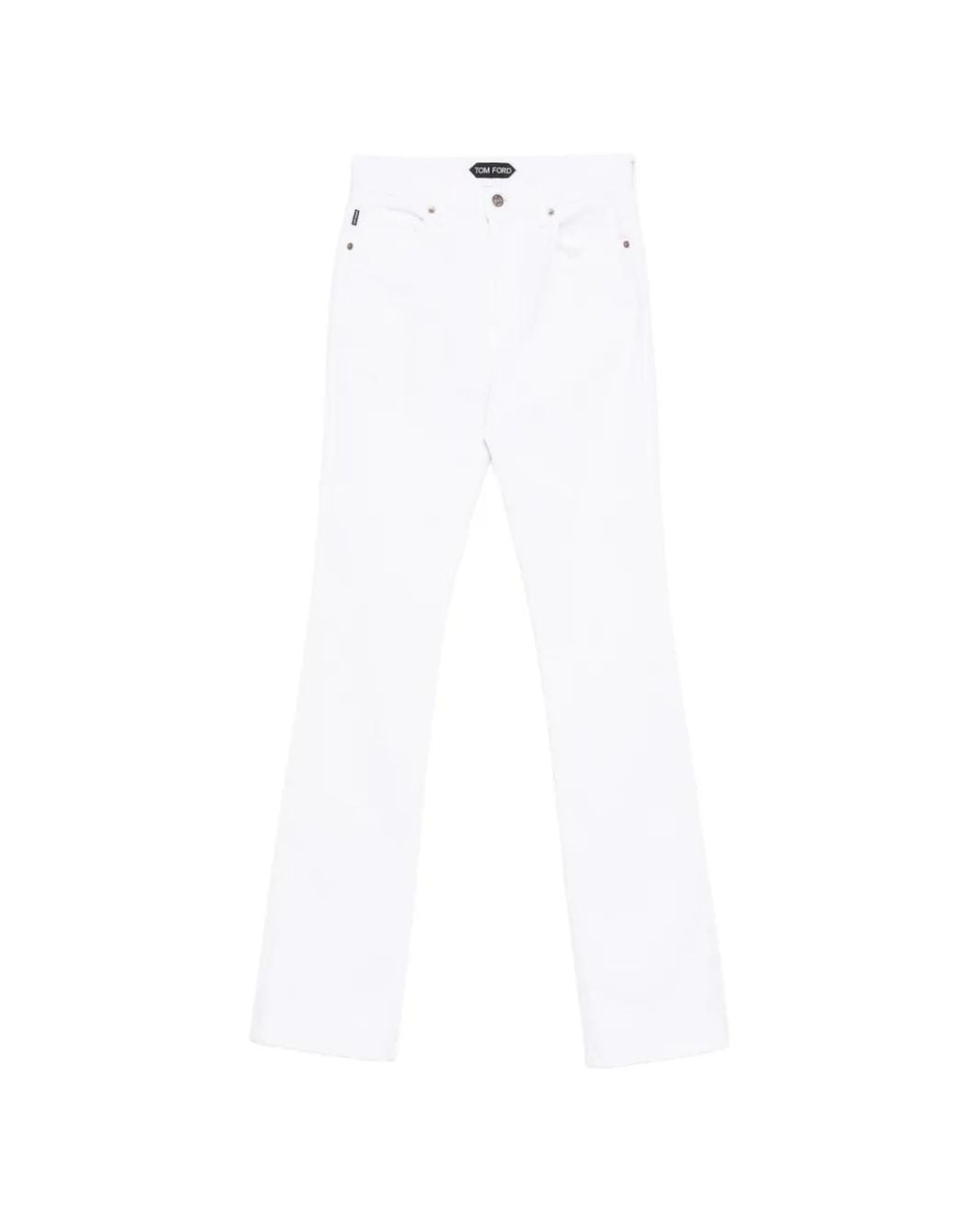 Tom Ford White Button Trousers