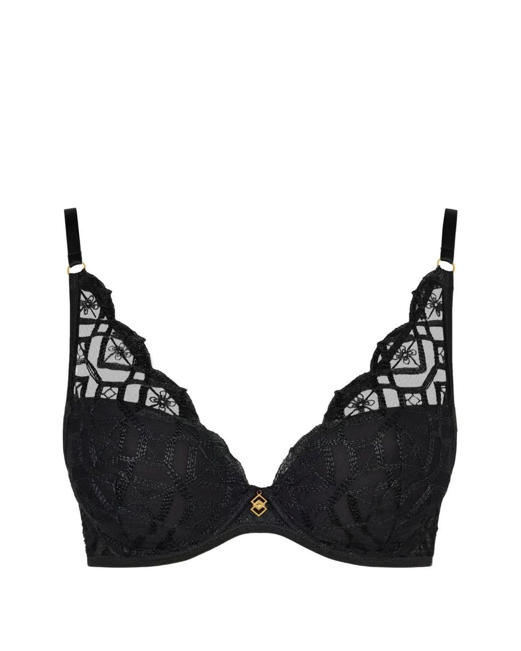 Aubade Black Sense Of Illusion Plunge Bra