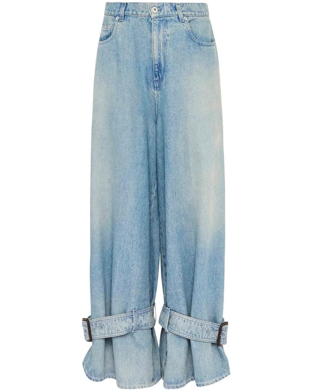 J.W. Anderson Blue Buckled Cuff Jeans for men