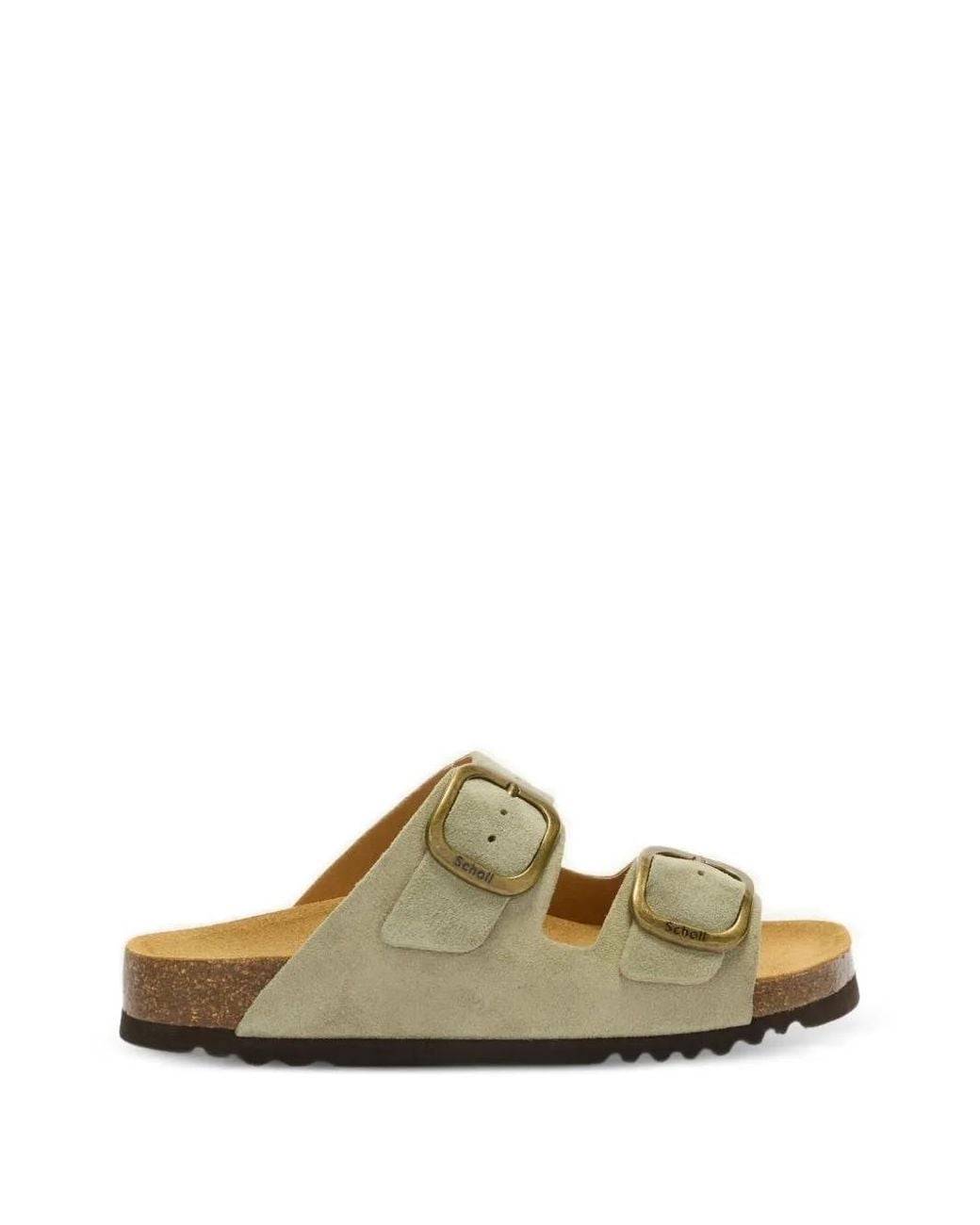 Scholl Green Noelle Suede Buckle-Fastening Sandals
