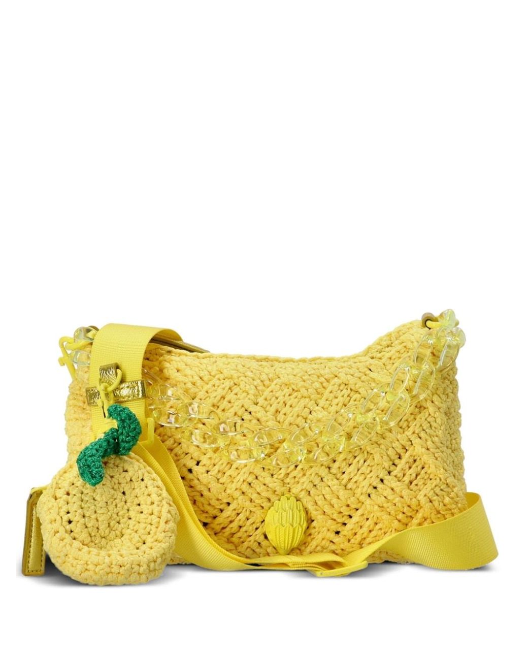 Kurt Geiger Crochet Multi Crossbody Bag in Yellow | Lyst UK