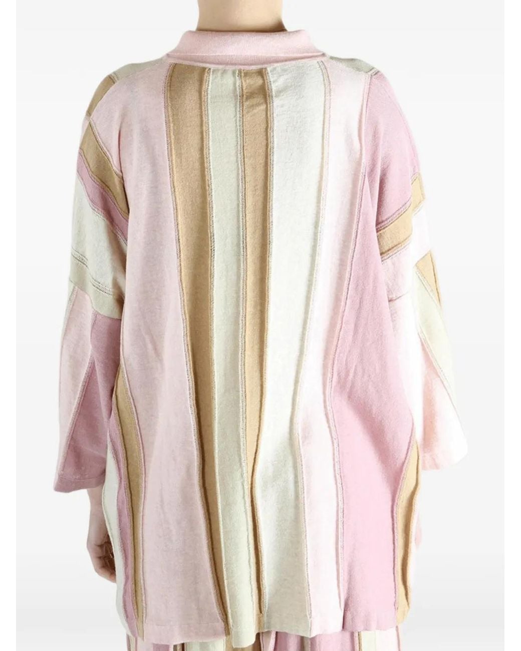 Casey Casey Gestreept Blouse in het Pink