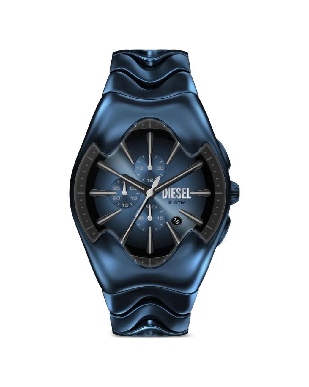 DIESEL Blue Mercurial Chronograph Stainless Steel Watch for men