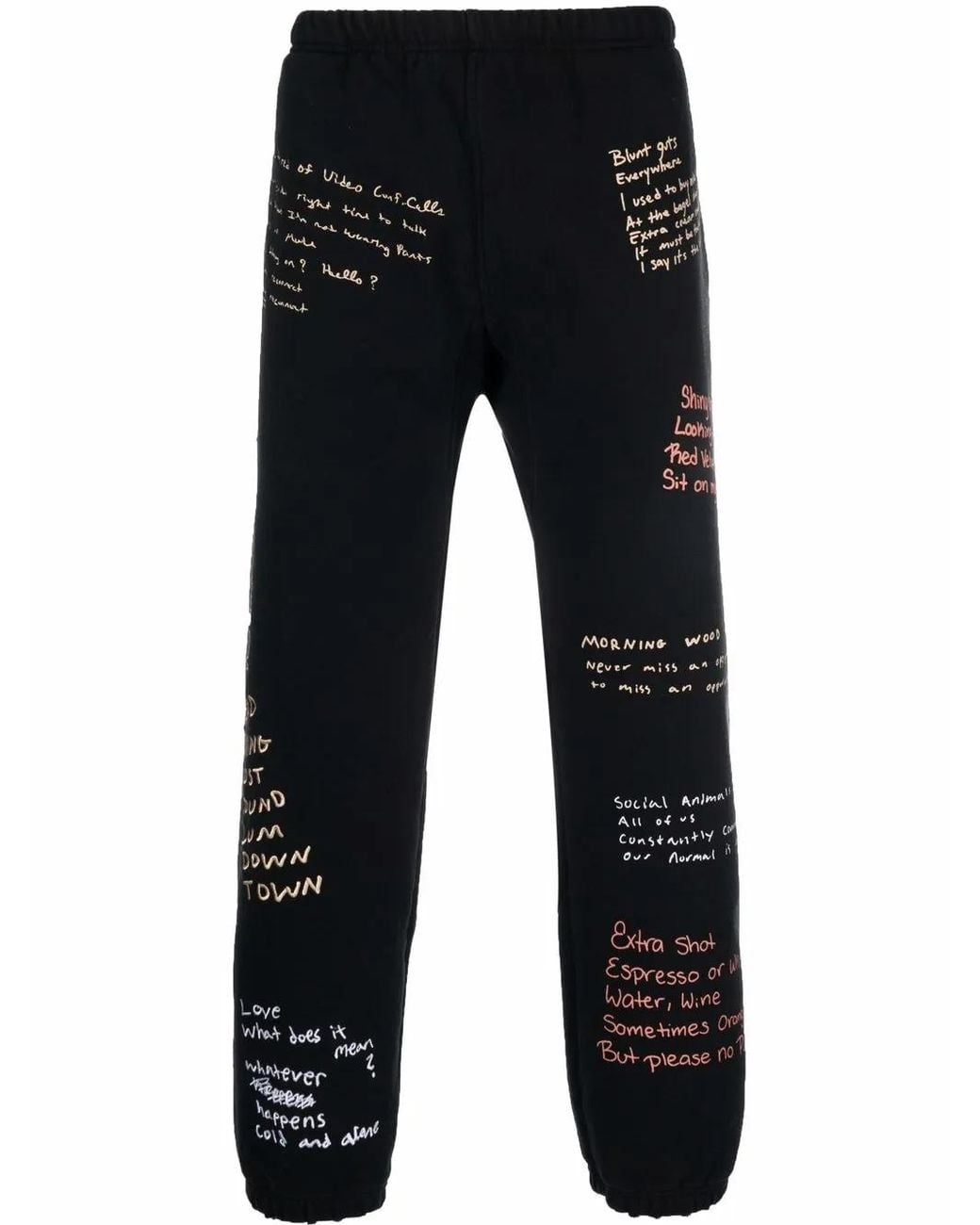 Pleasures Broek Met Print in het Black voor heren