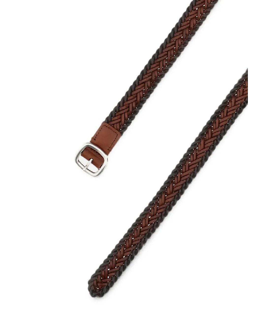 Hereu Brown Braided Leather Belt