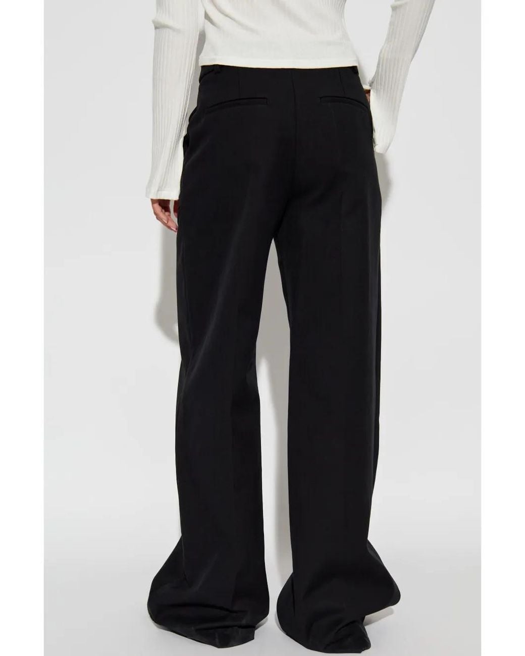 IRO Blue Wide-Leg Cotton Trousers