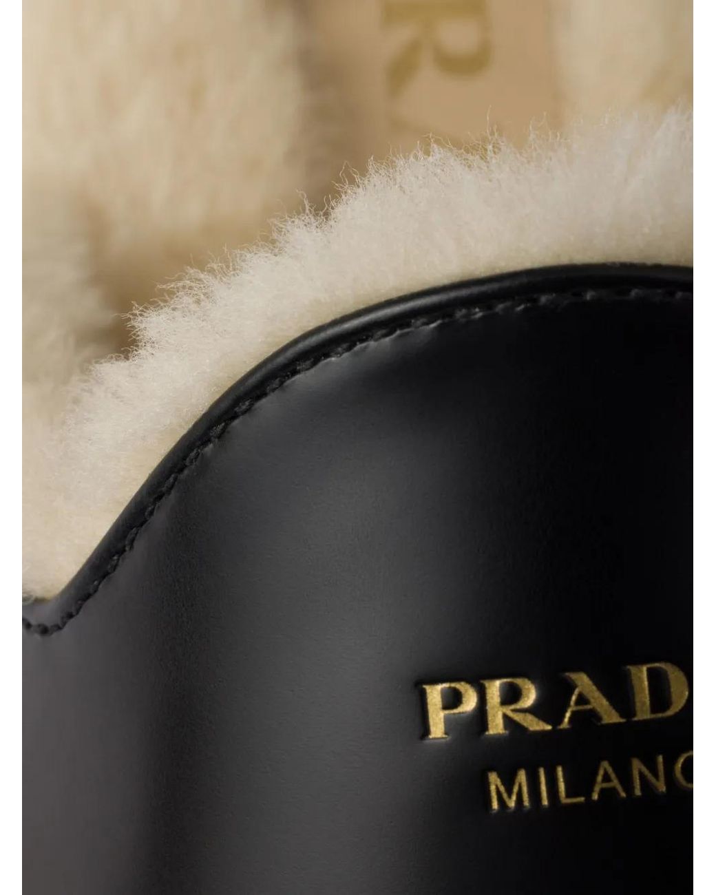 Prada Black Leather Flat Mules