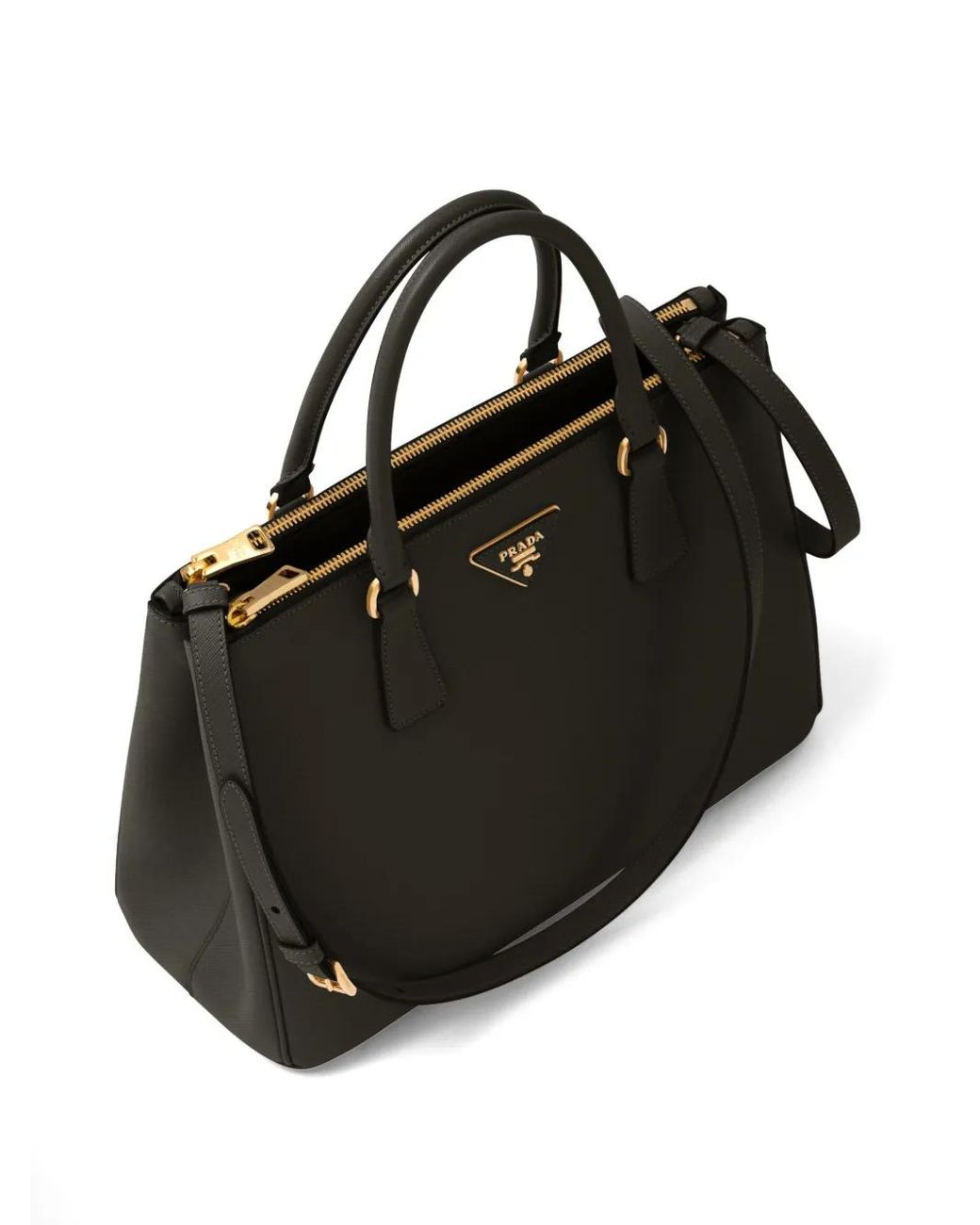 Prada Black Galleria Large Saffiano-Leather Tote Bag
