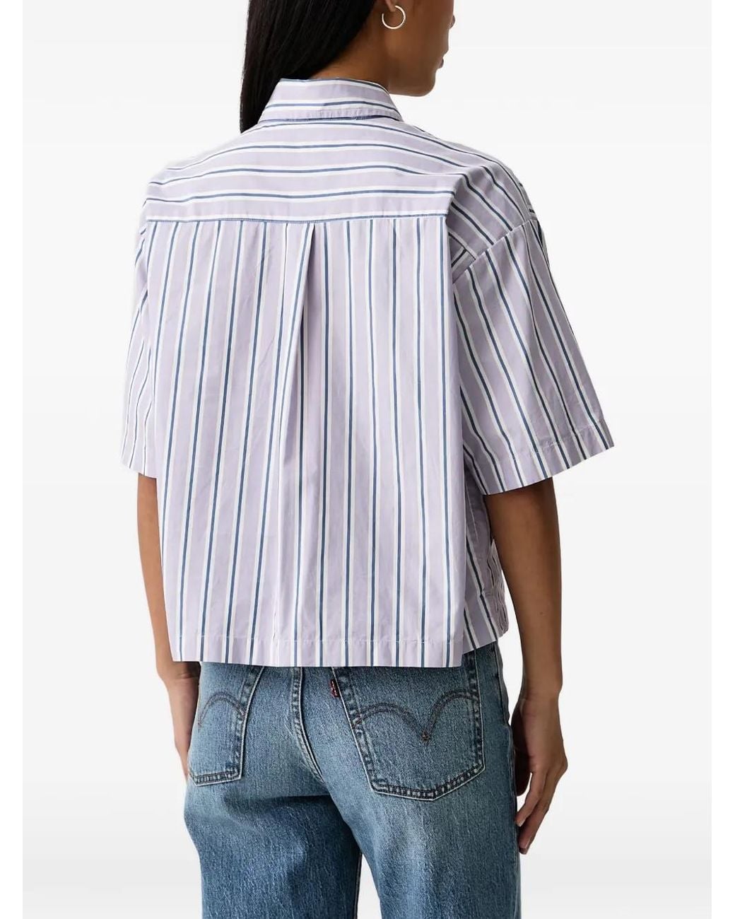 Levi's Blue Striped Short-Sleeve Shirt