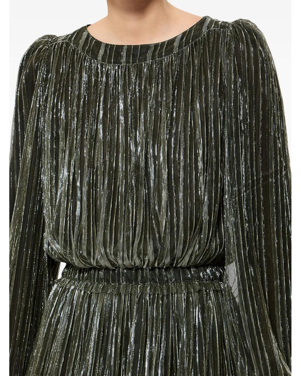 isabel marant green dress Isabel Marant Étoile Olive Green Ruffle Dress 55 47503755 – trenbe main image 0
