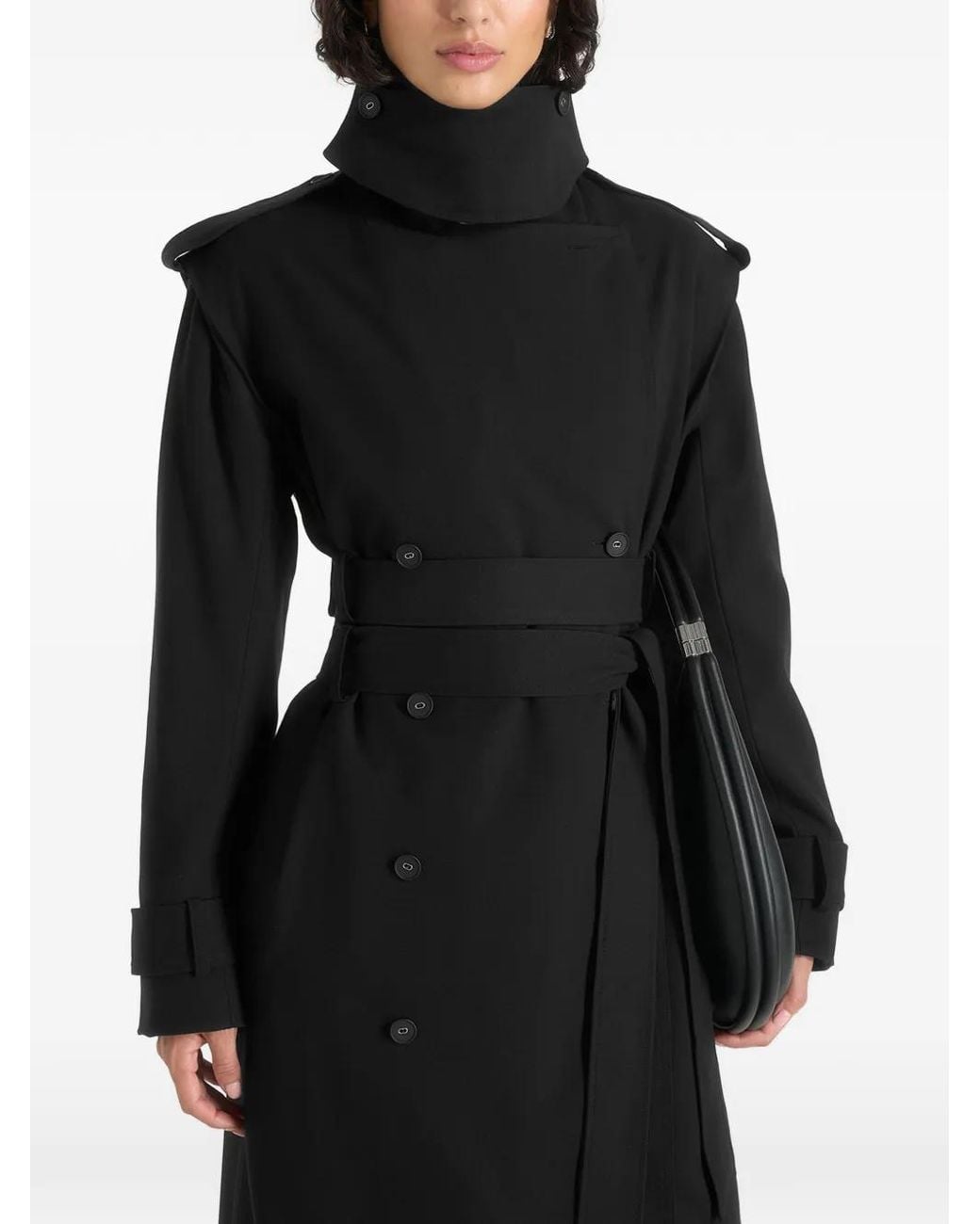 Manière De Voir Black Trench Esther En Avec Double Ceinture