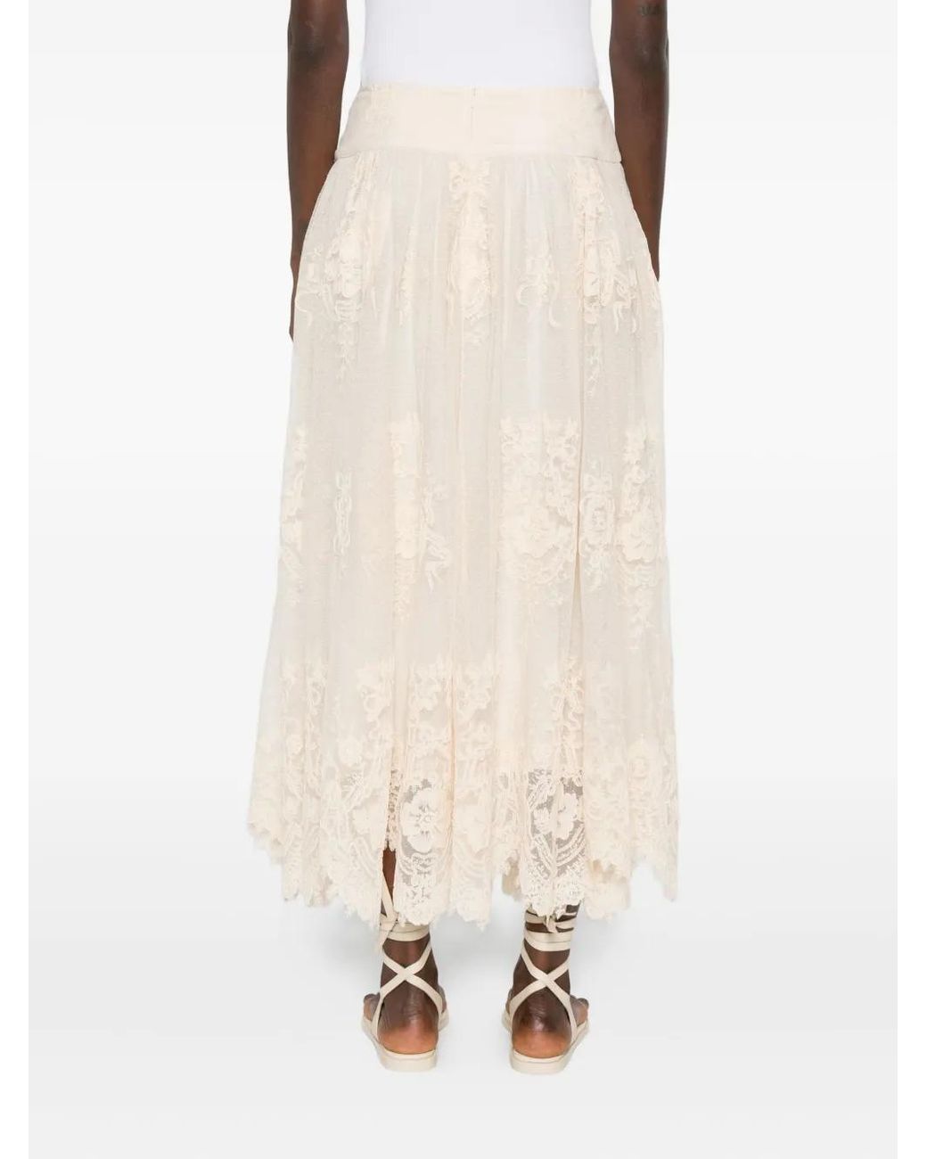 Zimmermann Natural Lace Maxi Skirt