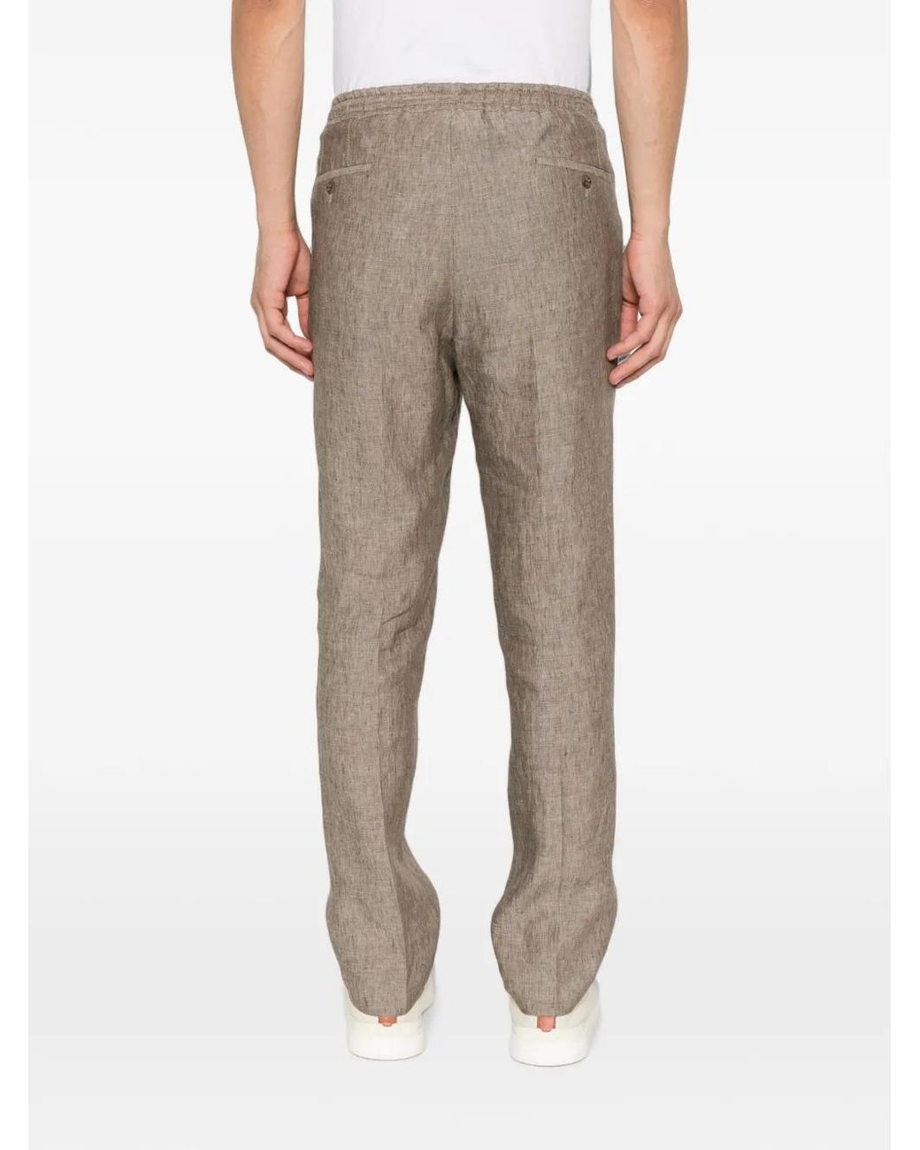 Corneliani Gray Jean Droit À Taille À Lien De Resserrage for men