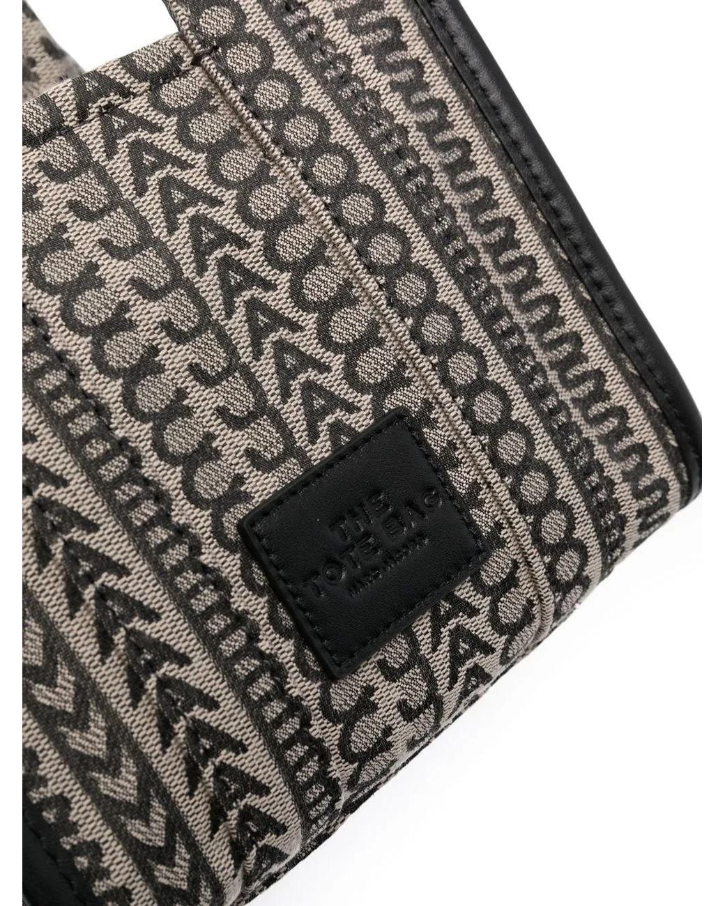 Marc Jacobs Black The Mini Monogram Jacquard Tote