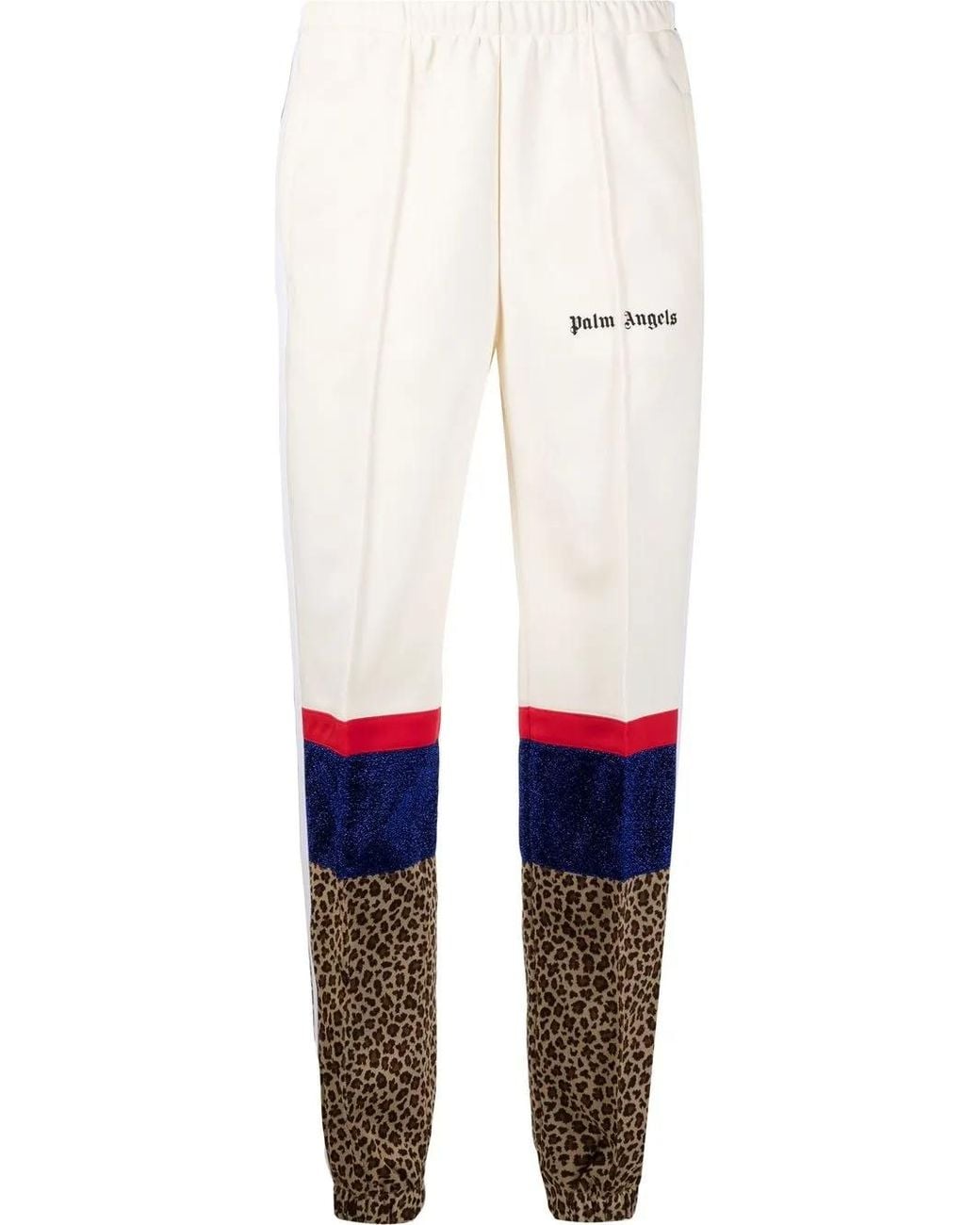 Palm Angels White Colour-Block Track Pants