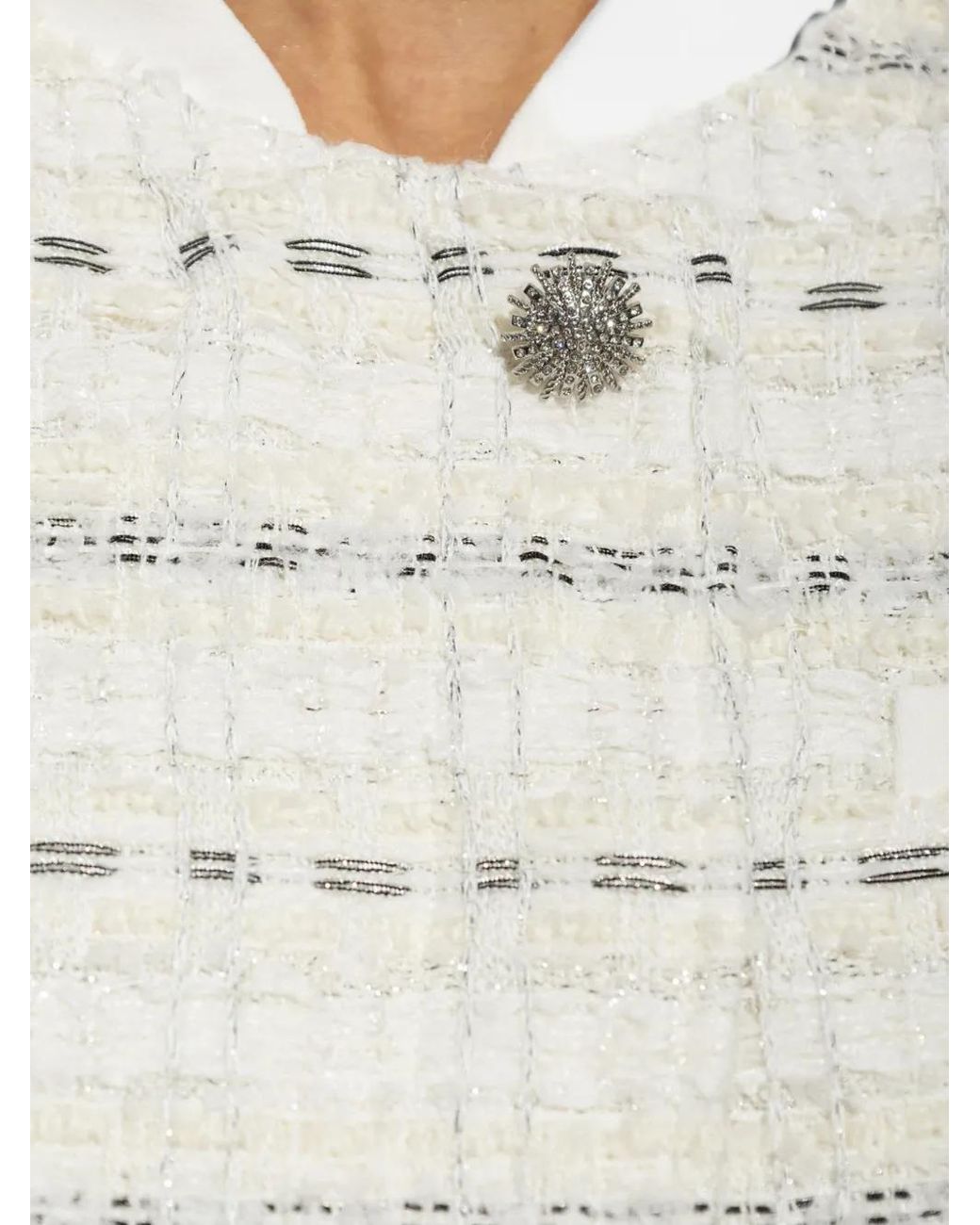 Self-Portrait White Boucle Boxy Jacket
