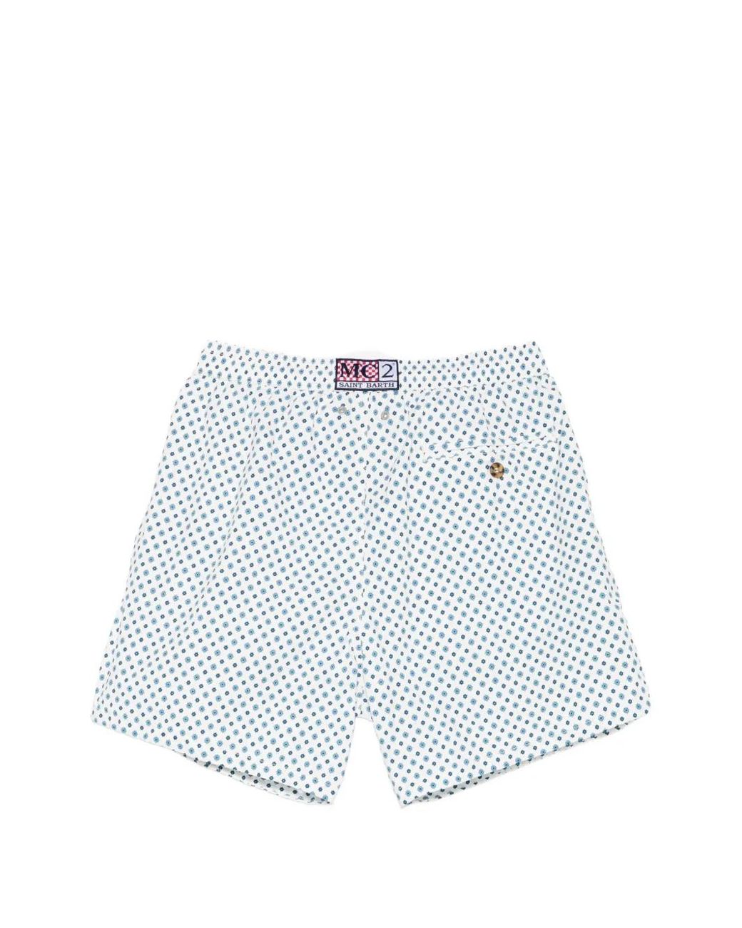 Mc2 Saint Barth White Lighting Micro Swim Shorts for men