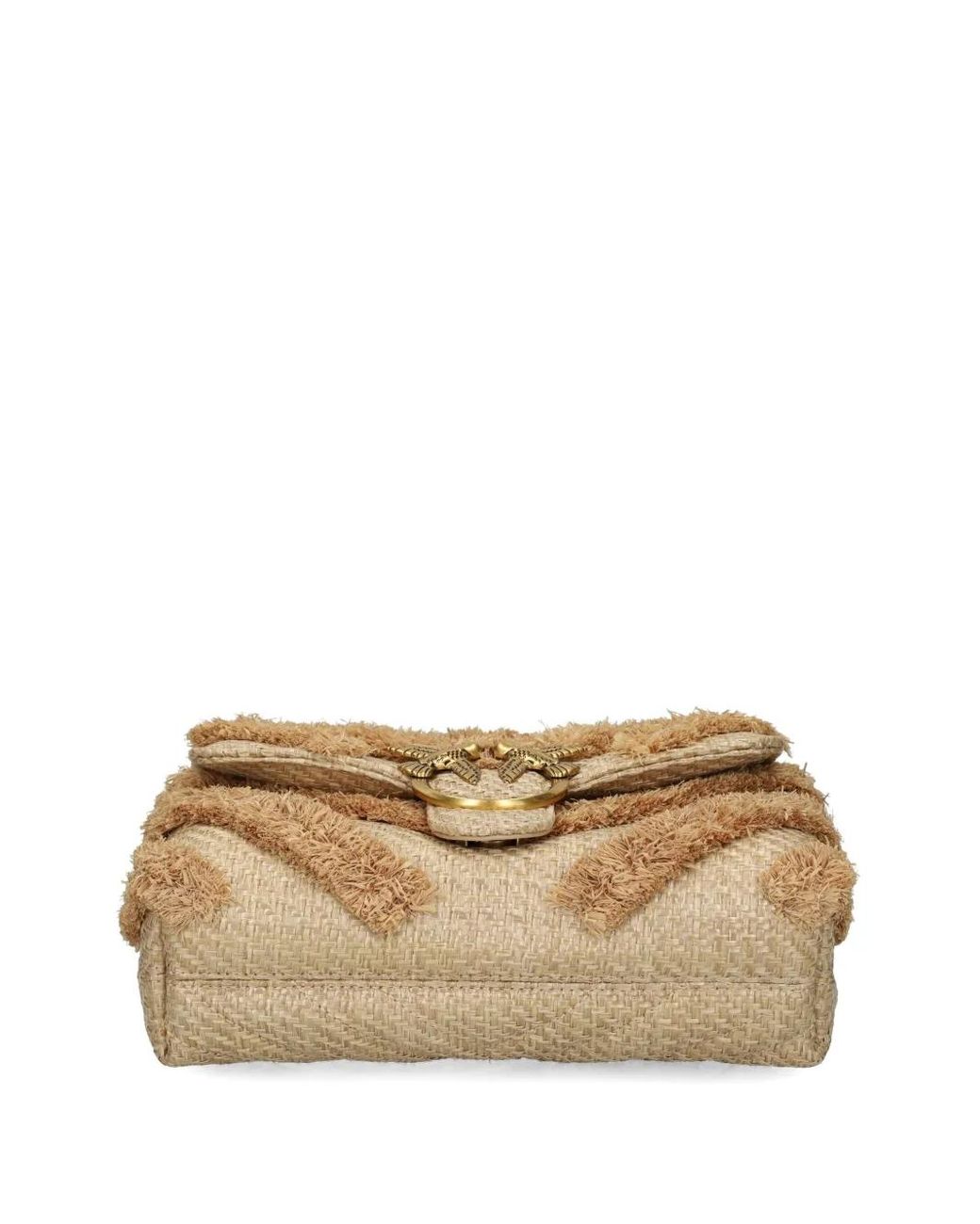 Pinko Metallic Fringed-Chevron Shoulder Bag