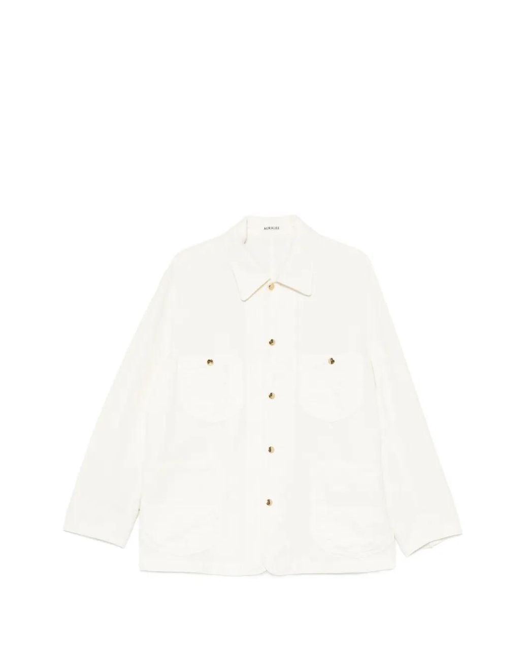Auralee White Ox Shirt Jacket for men