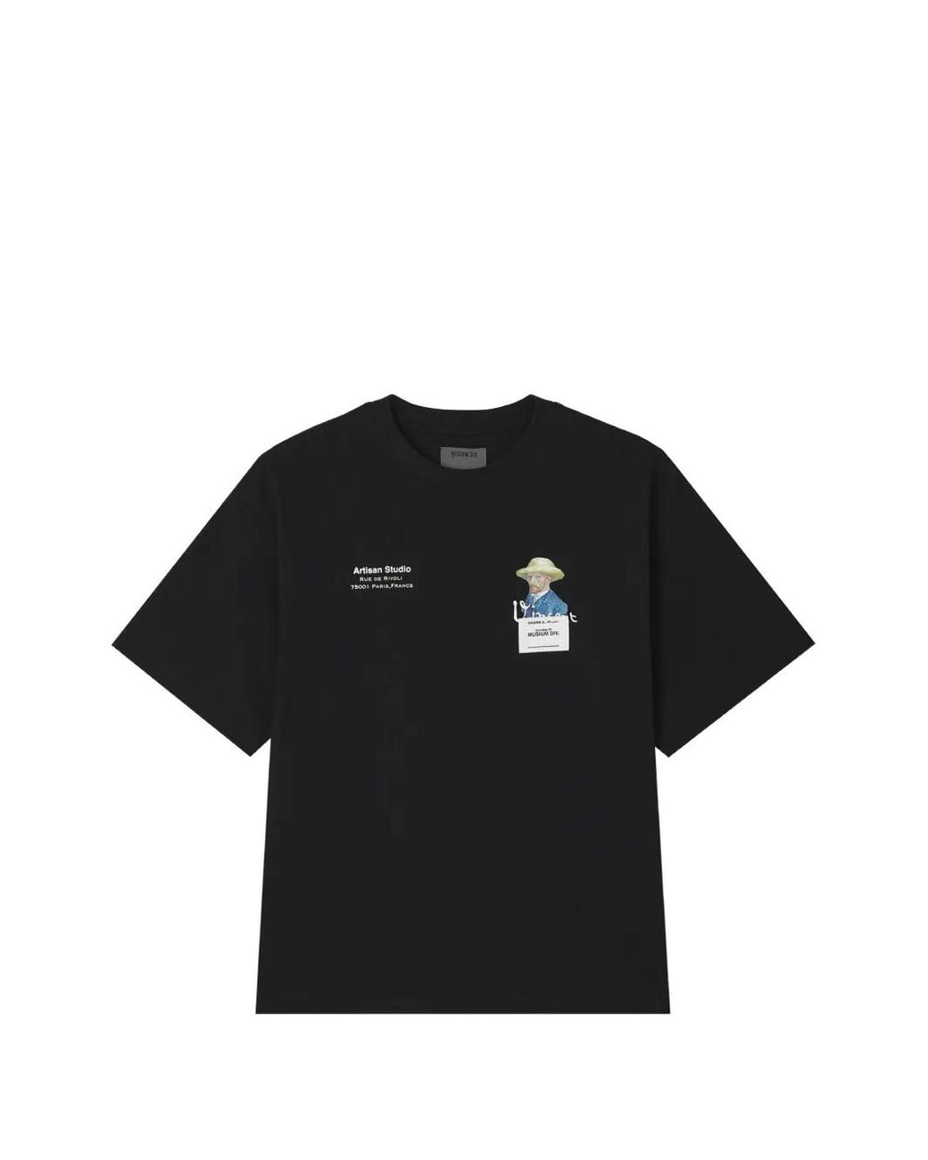 Musium Div. Black Graphic-Print Crew-Neck T-Shirt for men