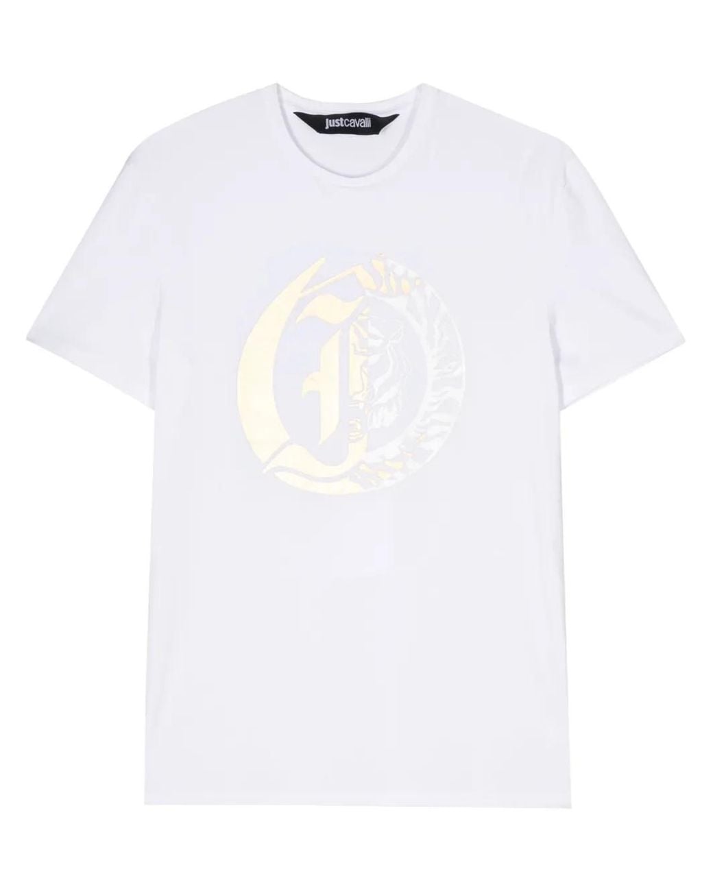 Just Cavalli White Soft Jersey Logo T-Shirt for men