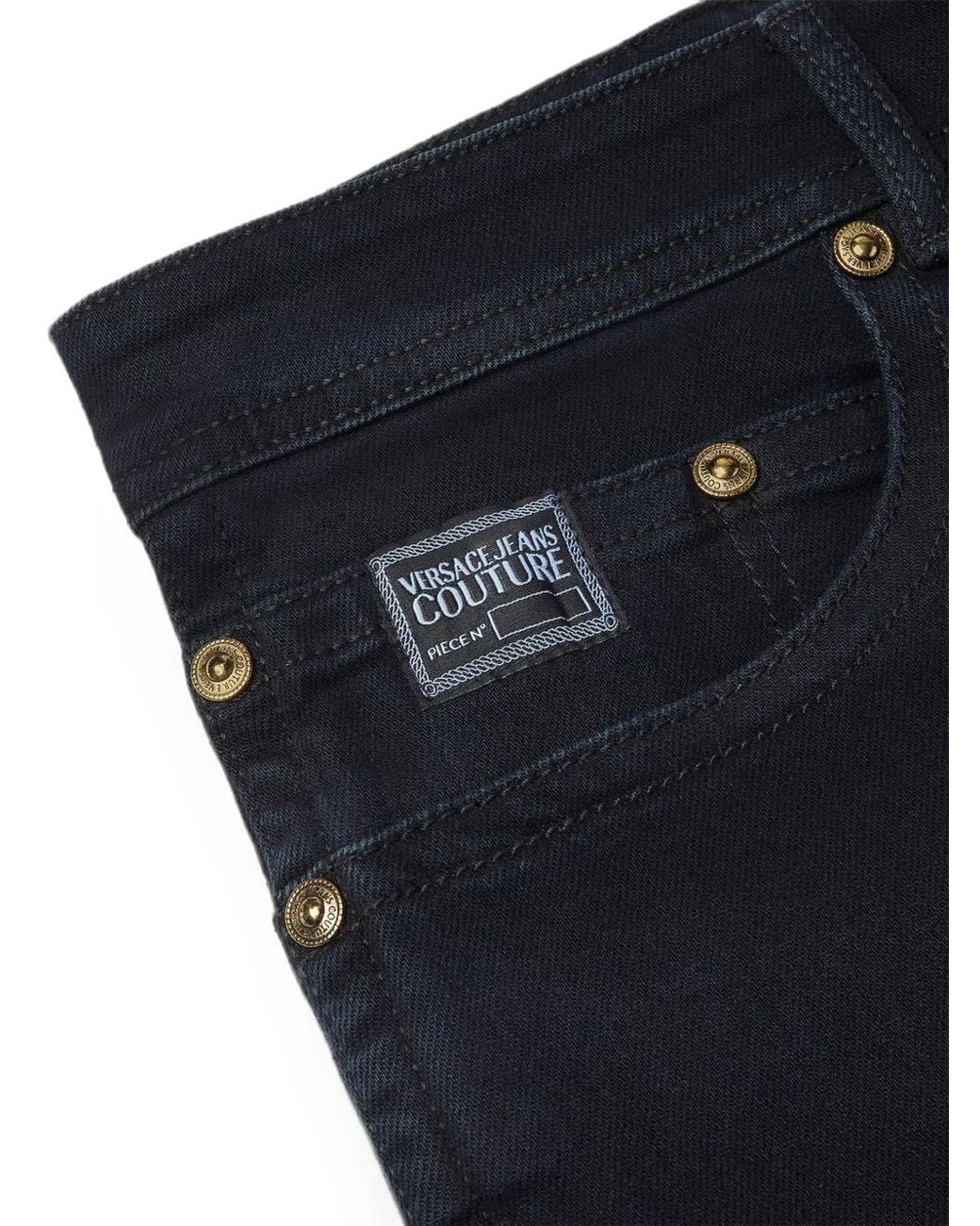 Versace Jeans Couture Blue Piece Number V-Emblem Regular-Fit Jeans for men