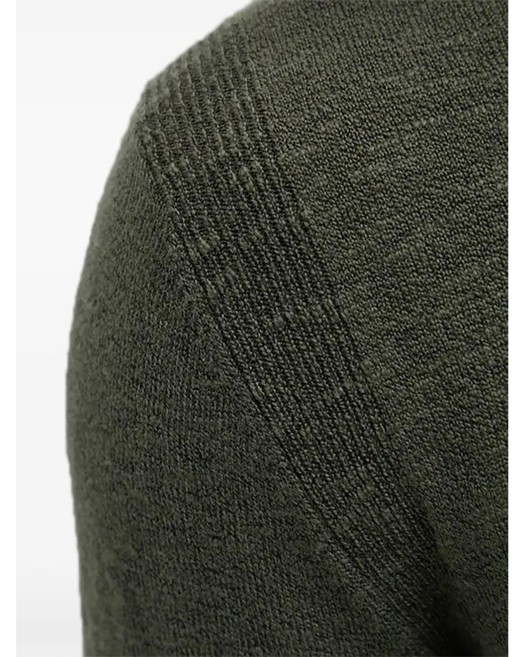Sisley Green Round-Neck Long-Sleeve Sweater for men
