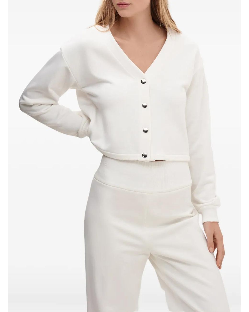 Eres White Asher V-Neck Cardigan