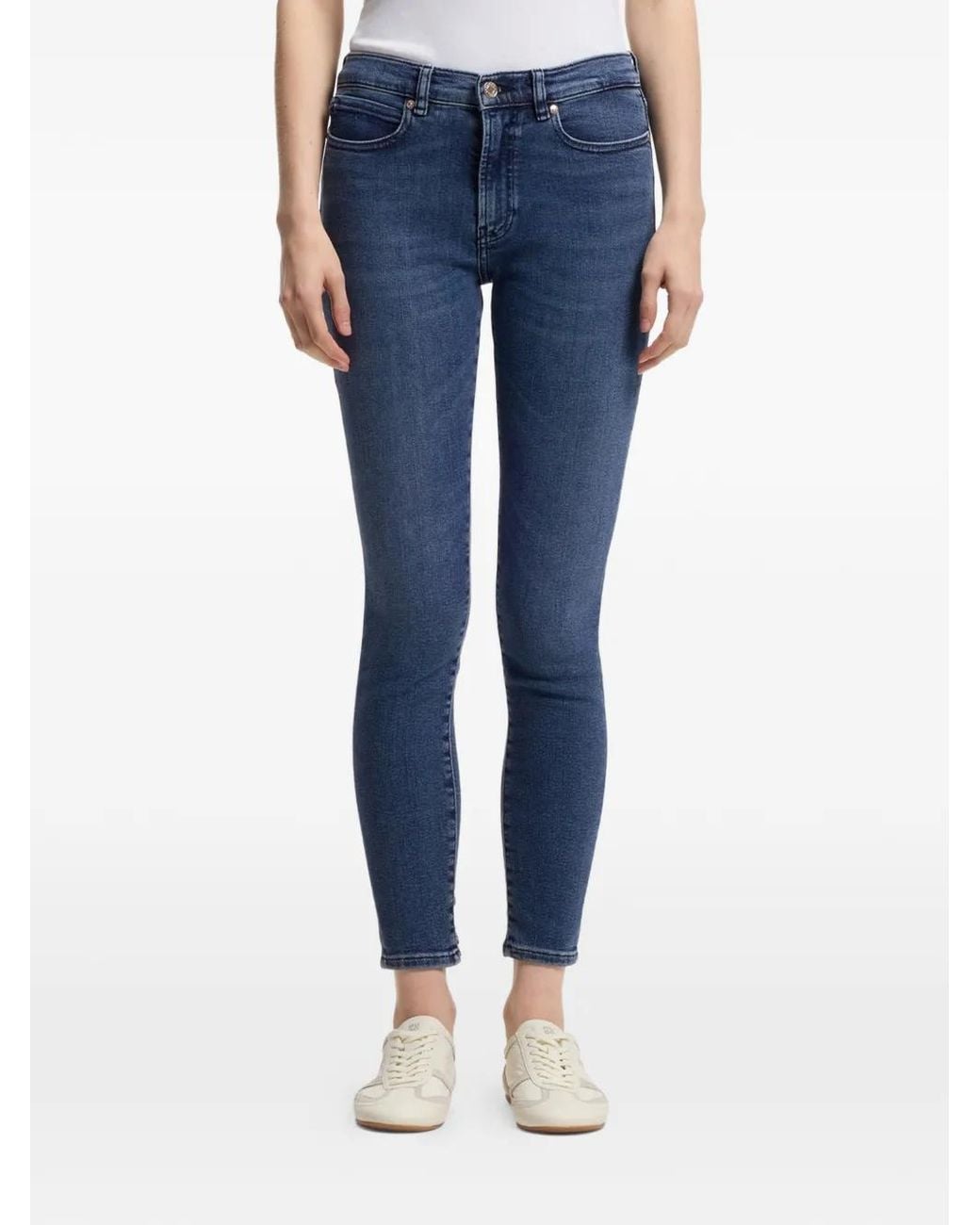 HUGO Blue Logo-Patch Skinny Jeans