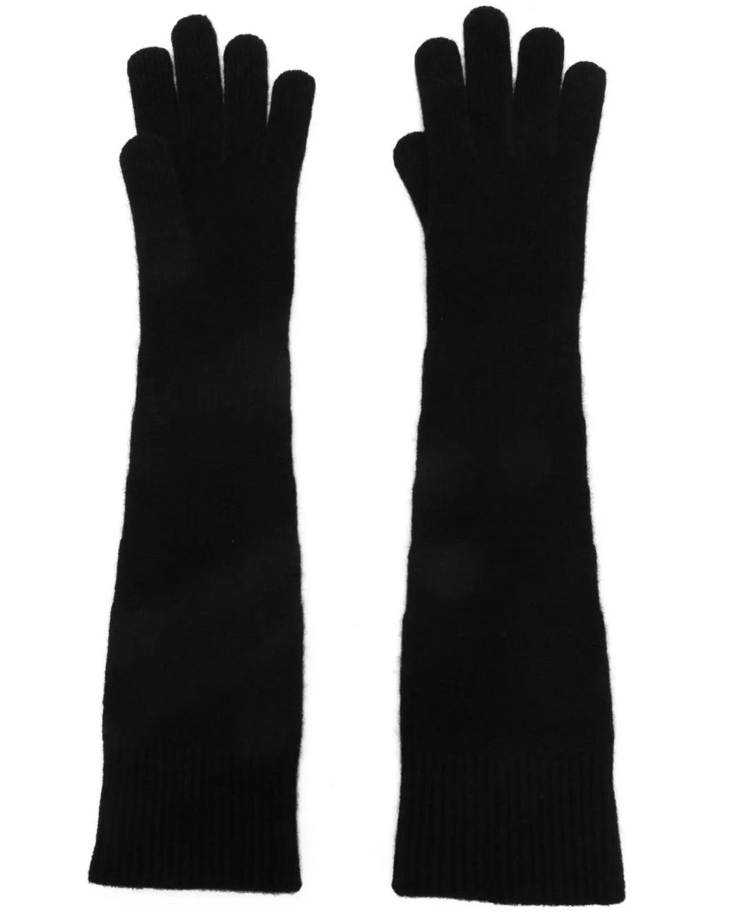 Totême Black Gerippte Handschuhe