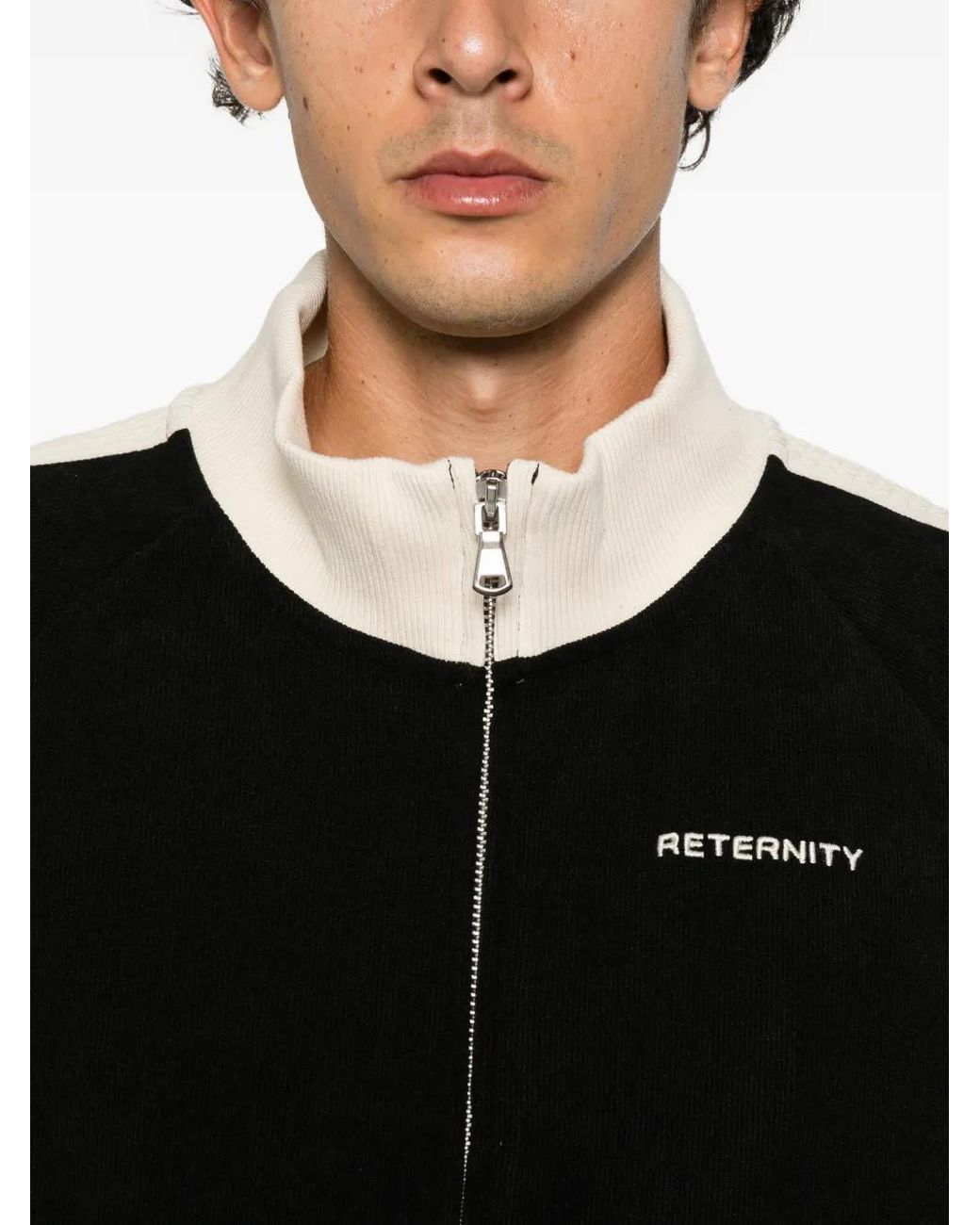 RETERNITY Black Veste Bomber À Logo Brodé for men