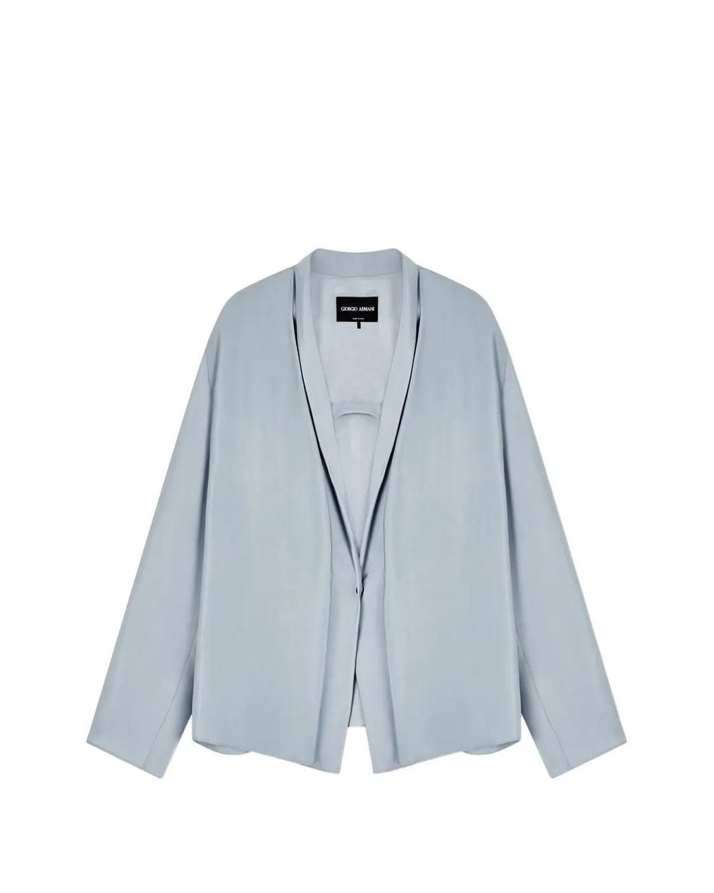 Giorgio Armani Blue Layered Shawl-Lapel Blazer