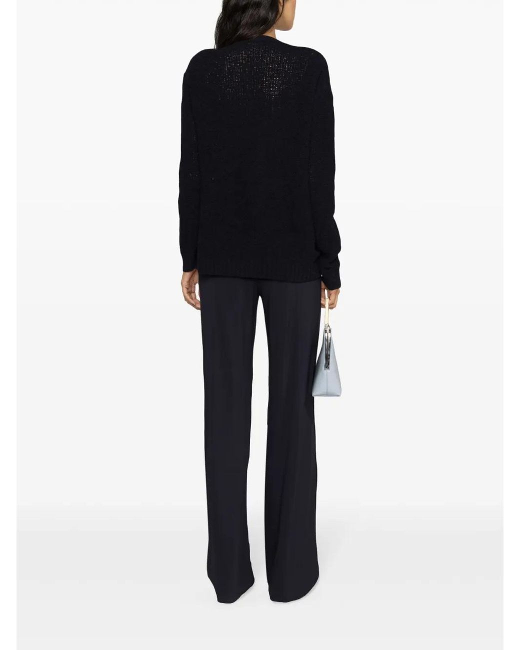 Fabiana Filippi Black V-Neck Bouclé-Knit Cardigan