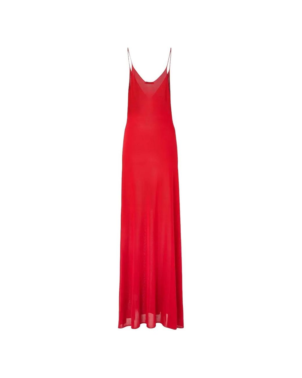 Fendi Red Robe En Soie À Col V
