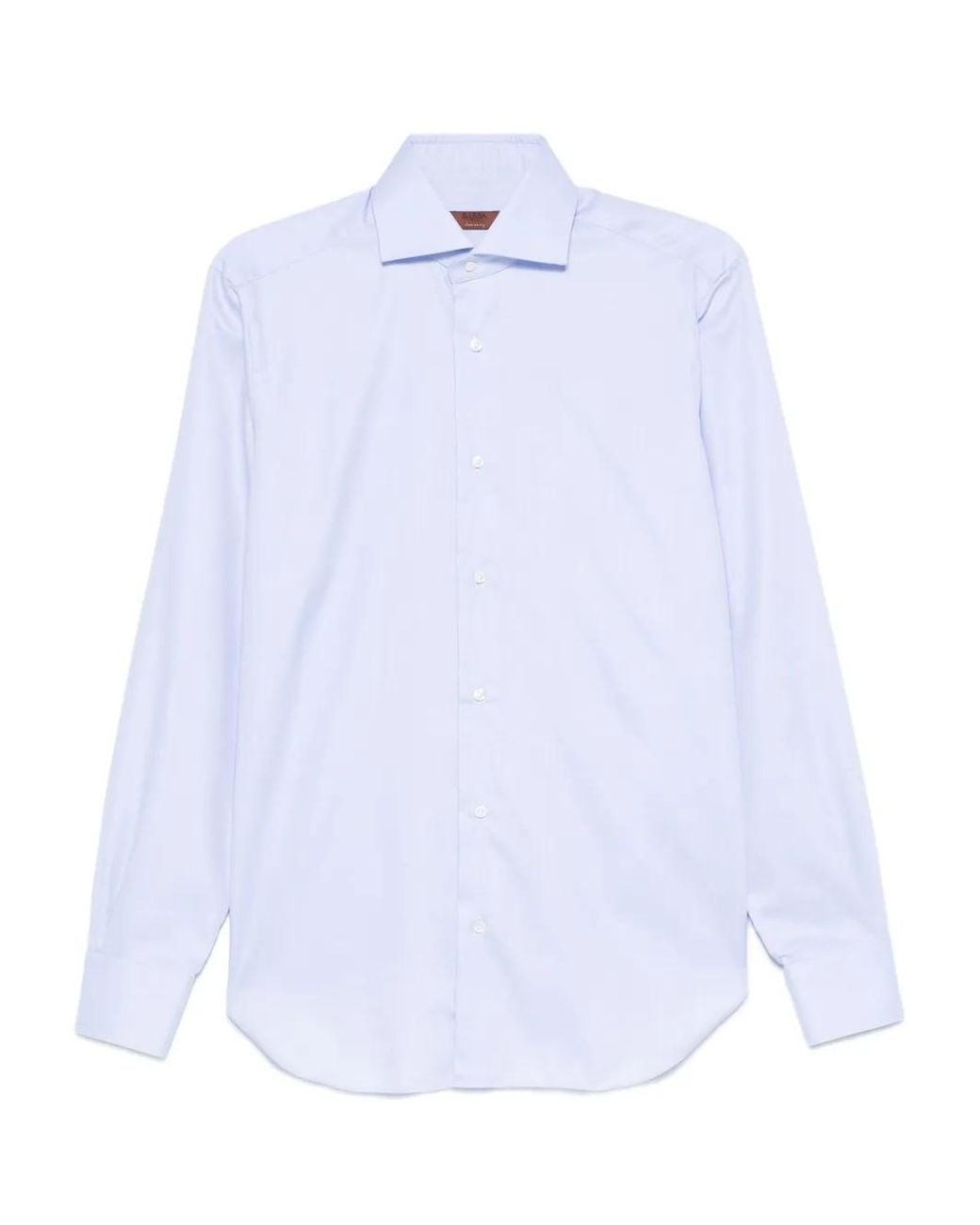 Barba Napoli White Long-Sleeved Cotton Shirt for men