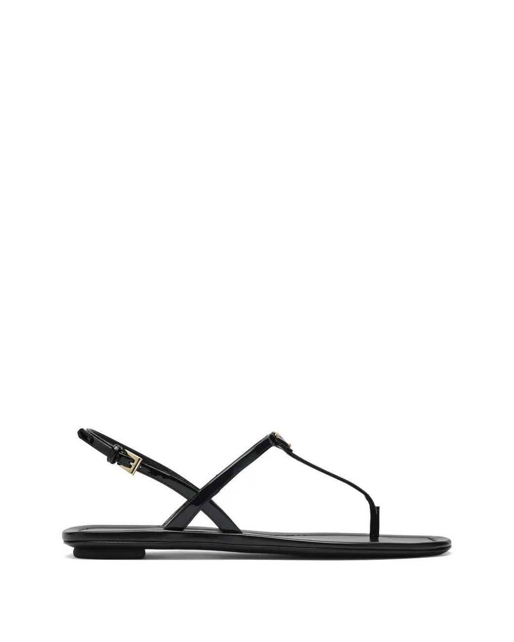 Prada White Logo-Plaque Sandals